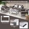 Costway 4 PCS Aluminum Patio Furniture Set with Thick Cushions & Tempered Glass Tabletop